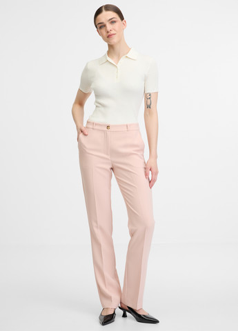 Молочная женская футболка-поло Orsay однотонная