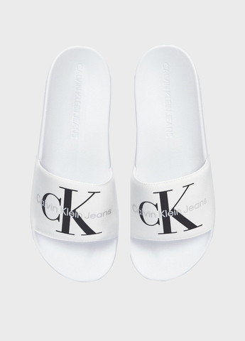 Белые кэжуал, спортивные, пляжные шлепанцы Calvin Klein Jeans