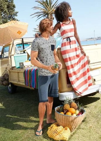 Комбінована пляжна сукня в грецькому стилі Esmara в смужку