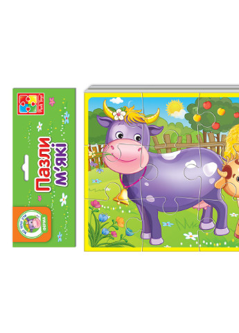 Мягкие пазлы А5 "Животные фермы" VT1103-44 (укр) Vladi toys (232973756)