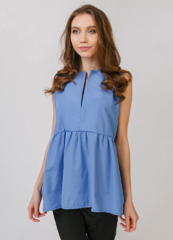 Блакитна літня блакитна блузка з бавовни INNOE Блуза
