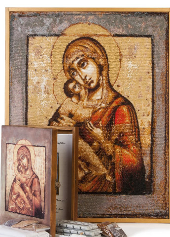 Набор для вышивания бисером Владимирская икона Божией Матери 55х64 см Александра Токарева (252252800)