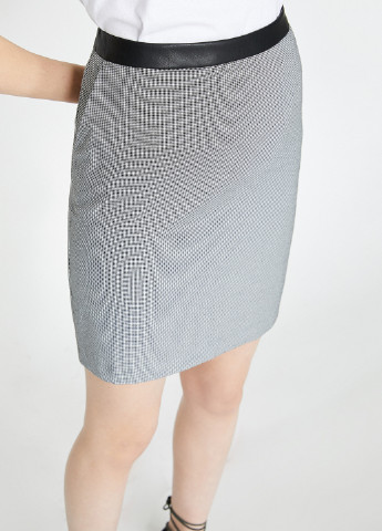 Черно-белая кэжуал с узором гусиная лапка юбка KOTON карандаш