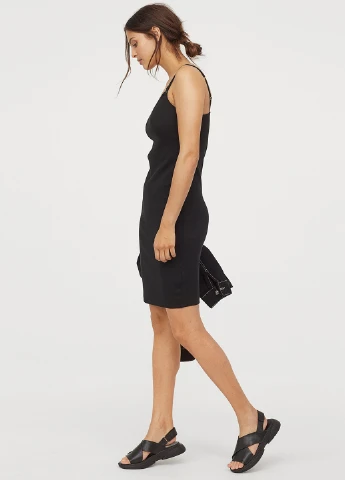 Черное кэжуал платье для кормящих платье-майка H&M