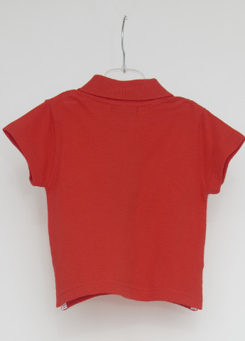 Красная детская футболка-поло для мальчика Marasil однотонная