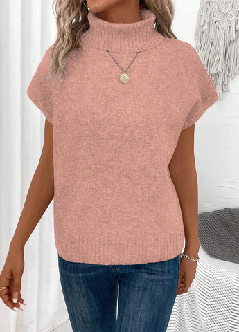 Розово-коричневый демисезонный свитер SHEIN