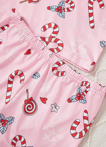 Розовая всесезон пижама (лонгслив, леггинсы) лонгслив + леггинсы SHEIN