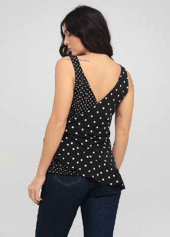 Чёрная летняя блуза на запах Lipsy