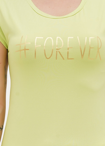 Салатовое кэжуал платье платье-футболка Katre с надписью