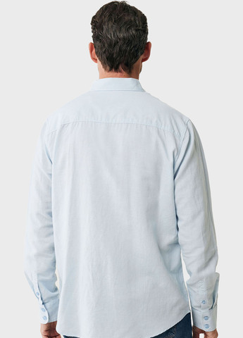 Голубой классическая, кэжуал рубашка однотонная Mexx