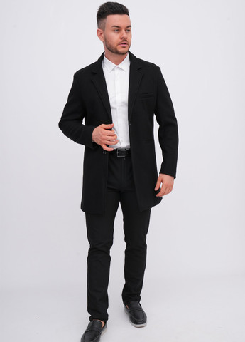 Чорне демісезонне Пальто однобортне K.O.R