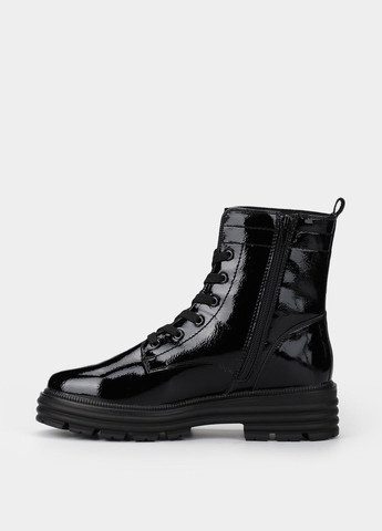 Зимние ботинки тимберленды Braska со шнуровкой, лаковые из искусственной кожи, из полиуретана