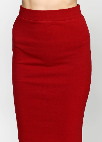 Бордовая кэжуал однотонная юбка Silvian Heach мини