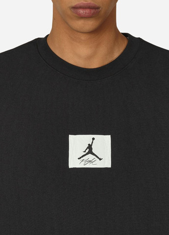 Чорний світшот fb6932-010 Jordan однотонний нашивки (296119818)