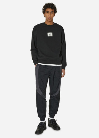 Чорний світшот fb6932-010 Jordan однотонний нашивки (296119818)