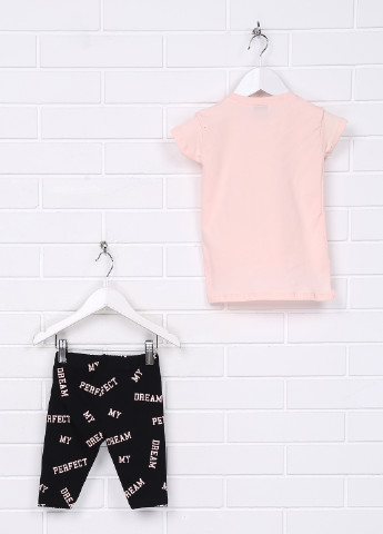 Светло-розовый летний комплект (футболка, бриджи) Mini Fonte