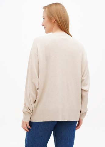 Бежевый демисезонный пуловер пуловер No Brand
