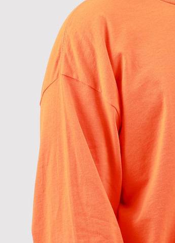 Лонгслів Blue 84 малюнок помаранчевий кежуали трикотаж, поліестер, бавовна