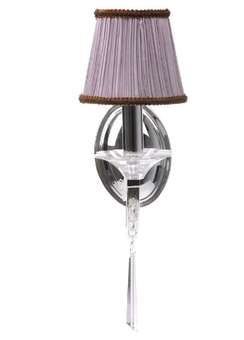 Бра настінне накладне у спальню кришталеве з абажуром класичне BCL-306W/1 Brille (253894409)