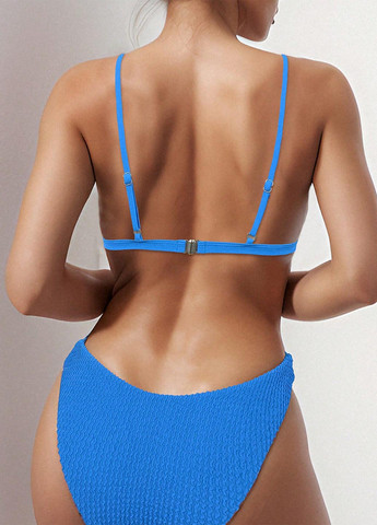 Голубой летний купальник (купальный лиф, трусики) бандини SHEIN