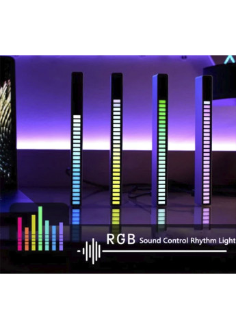 Музичний світильник RGB Білий 300mAh USB лампа Звукове управління Solar білий