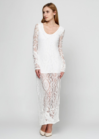 Білий вечірня сукня футляр, з відкритою спиною NLY TREND однотонна