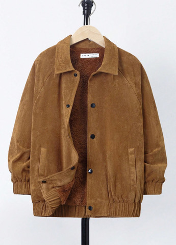 Коричневая демисезонная куртка SHEIN