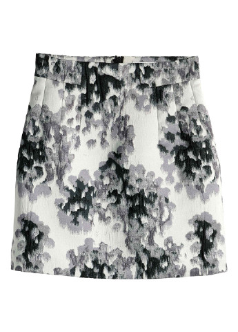 Серая кэжуал цветочной расцветки юбка H&M карандаш