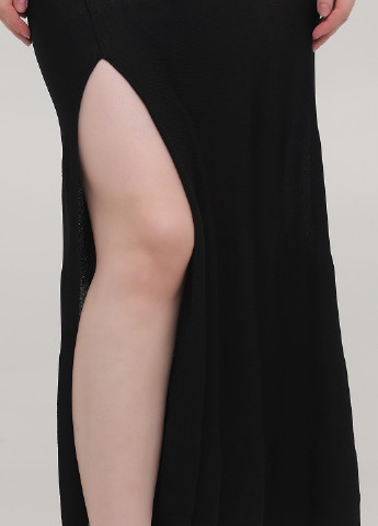 Черное кэжуал платье с открытыми плечами, платье-майка Erika Cavallini однотонное