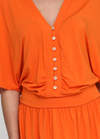 Оранжевое кэжуал платье Patrizia Pepe однотонное