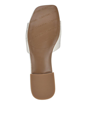 Серебристые шлепанцы Calvin Klein с тиснением, с логотипом