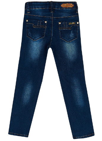 Синие демисезонные джинсы Merkiato
