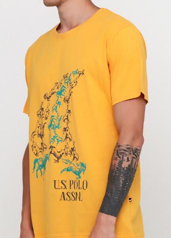 Жовтий демісезонний комплект (футболка, шорти) U.S. Polo Assn.