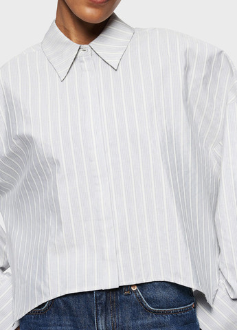 Голубой классическая, кэжуал рубашка в полоску Drykorn