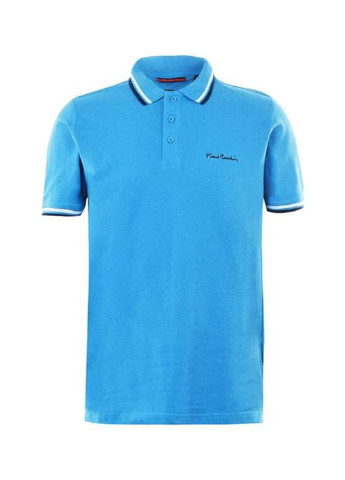 Голубой футболка-поло для мужчин Pierre Cardin однотонная