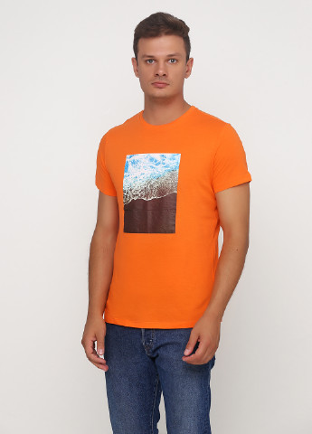 Оранжевая футболка H&M