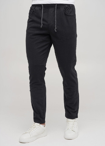 Черные кэжуал демисезонные джоггеры брюки Trend Collection