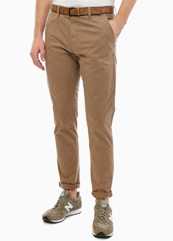 Светло-коричневые кэжуал демисезонные чиносы брюки Tom Tailor