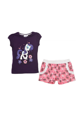 Темно-фіолетовий літній комплект (футболка, шорти) Disney