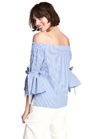 Світло-блакитна літня блуза H&M