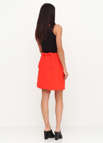 Оранжево-красная кэжуал однотонная юбка Vero Moda мини