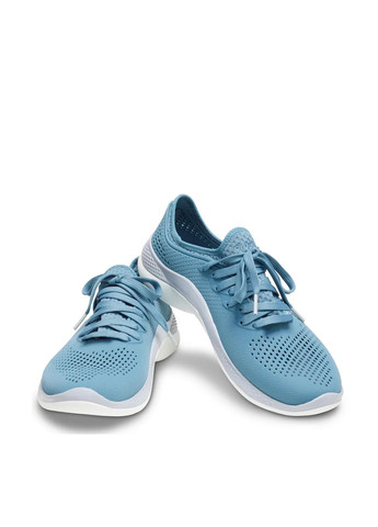 Синие осенние мужские кроссовки Crocs со шнурками