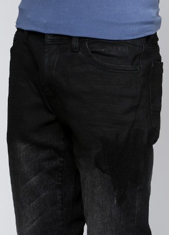 Черные демисезонные прямые джинсы Tom Tailor