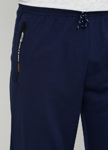 Темно-синие спортивные демисезонные со средней талией брюки Tov