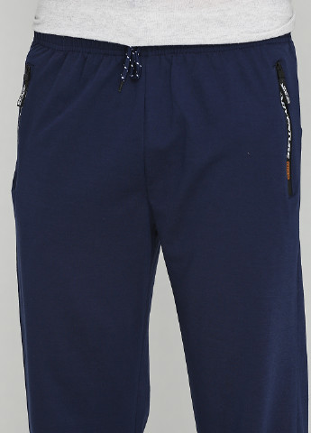 Темно-синие спортивные демисезонные со средней талией брюки Tov