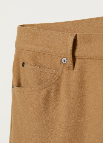 Темно-бежевые кэжуал демисезонные зауженные брюки H&M Studio