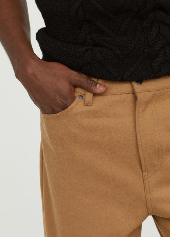 Темно-бежевые кэжуал демисезонные зауженные брюки H&M Studio