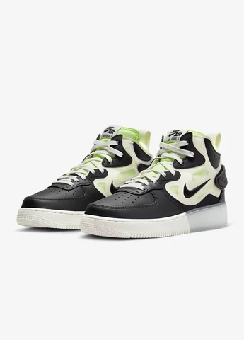 Чорні Осінні кросівки dq1872-100 Nike Air Force 1 Mid React