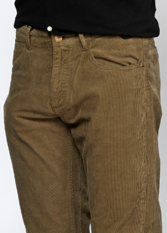 Хаки кэжуал демисезонные прямые брюки Massimo Dutti