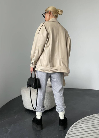 Світло-бежева демісезонна куртка косуха No Brand